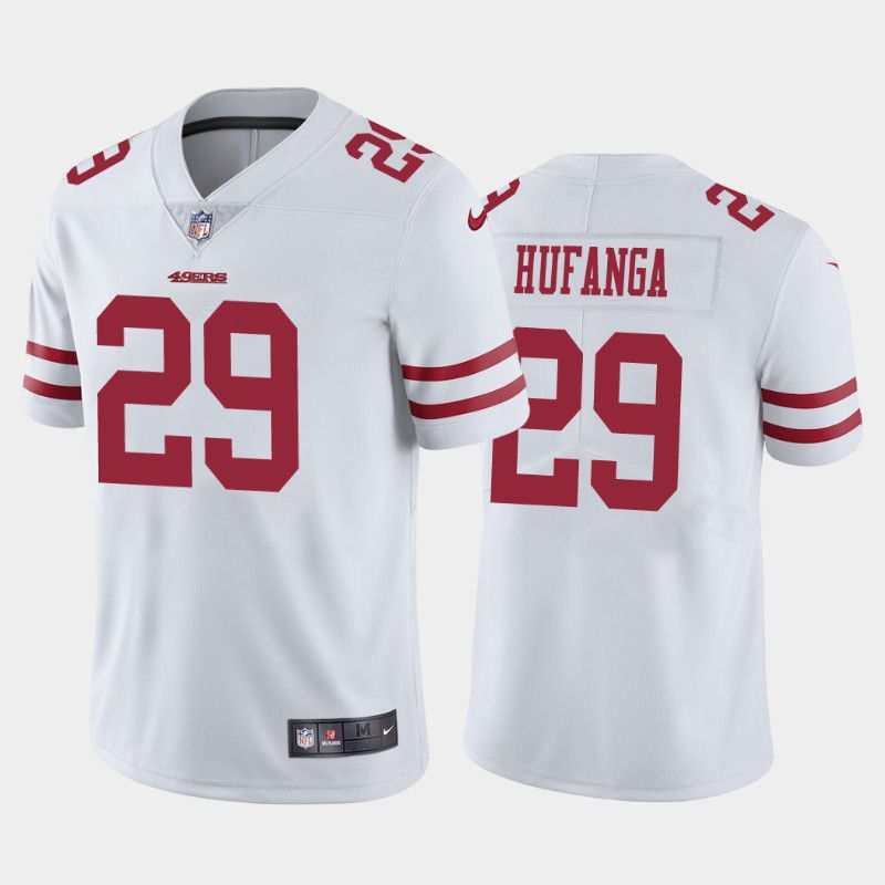 Men San Francisco 49ers 29 Talanoa Hufanga Nike White Vapor Limited NFL Jersey